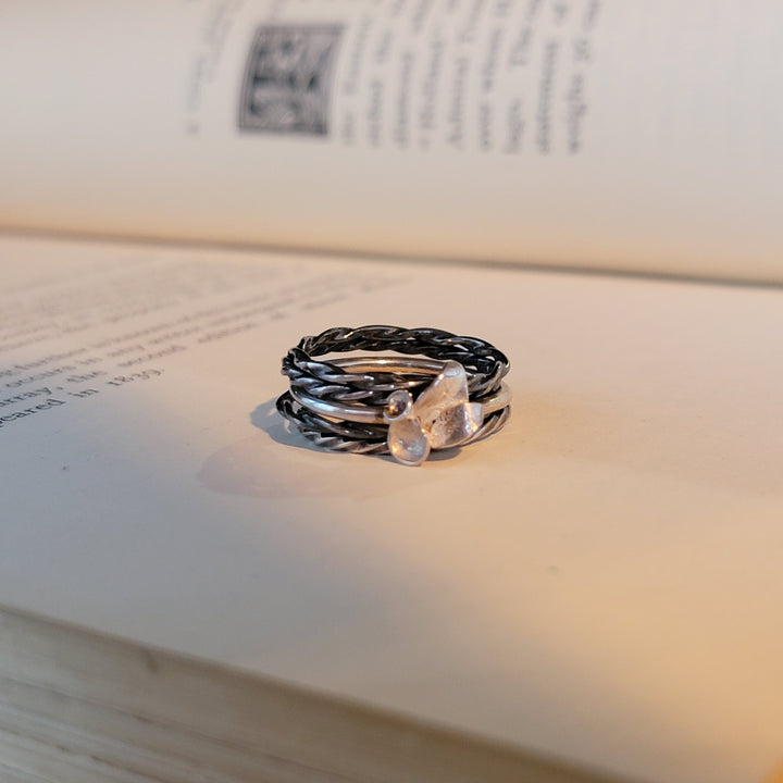 Sterling silver stacking rings 